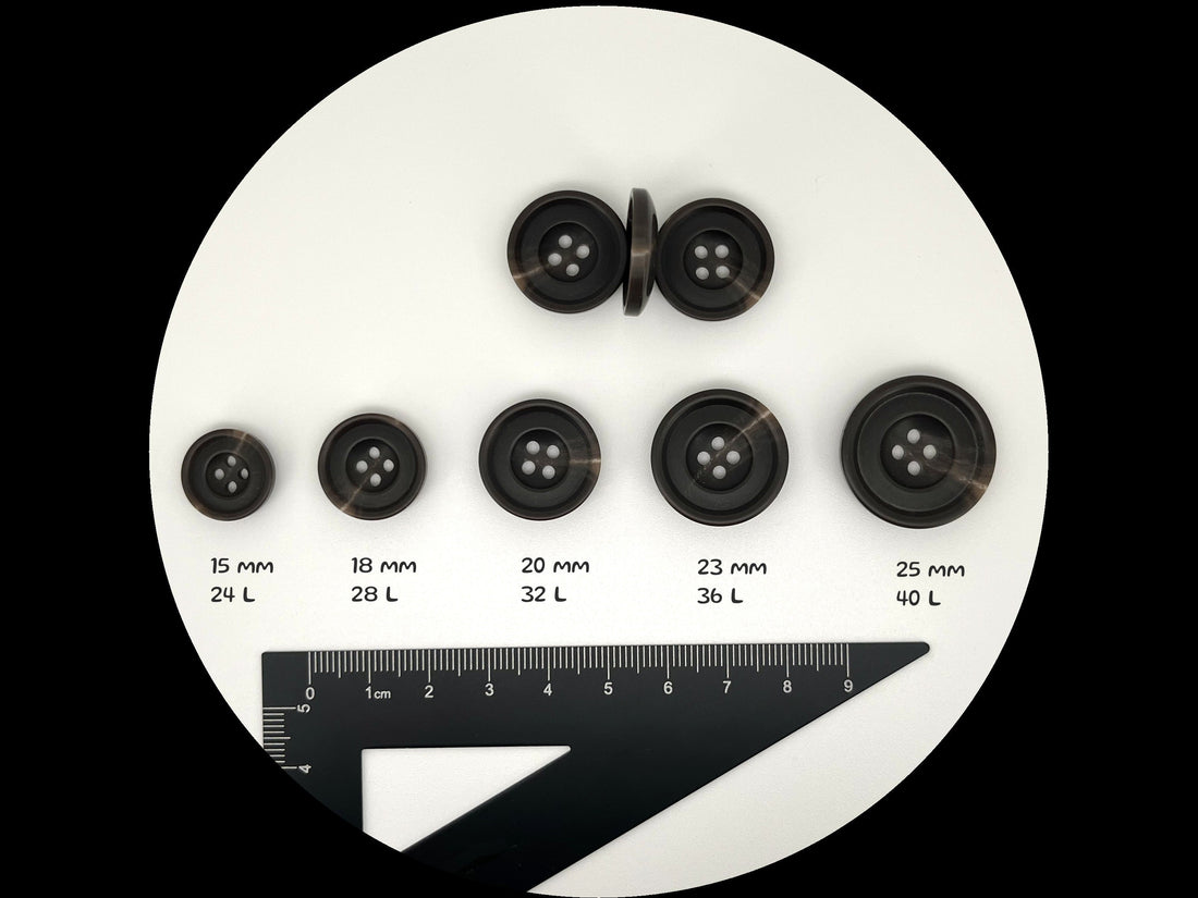 Button Size Chart: Ligne to mm, cm and Inches Conversion Table
