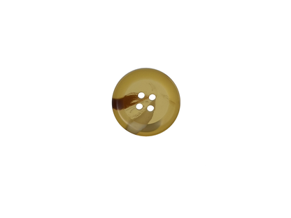 Light Coffee Brown Horn Imitation Resin Buttons,18mm & 25mm (28L & 40L). 4-Hole Sew On for Suits, Pants, Dresses, Coats, Jackets & Sweaters