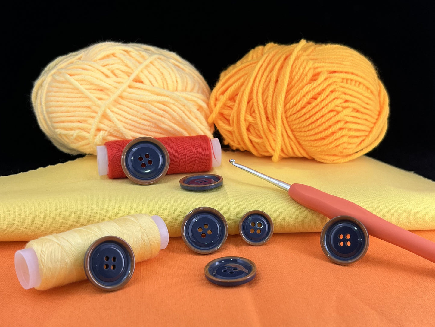 Blue with Brown Rim Two Tone Buttons, 15mm-23mm (24L-36L). 4-Hole Sew On for Suits, Pants, Dresses, Coats, Jackets & Sweaters