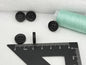 Black Corozo Imitation Buttons, Recycled Plastic, 12.7mm (20L). 4-Hole Sew On for Shirts, Apparel, Sewing, Crafts
