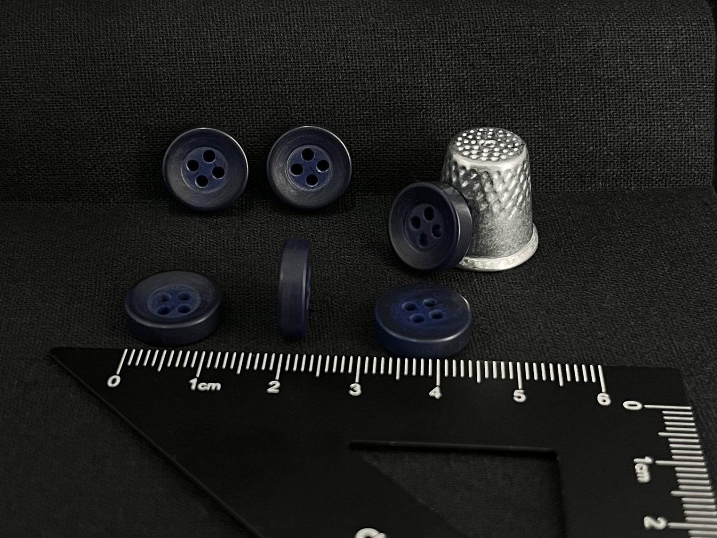Navy Blue Corozo Imitation Buttons, Recycled Plastic, 12.7mm (20L). 4-Hole Sew On for Shirts, Blouses, Kids Clothes, Apparel, Sewing, Crafts