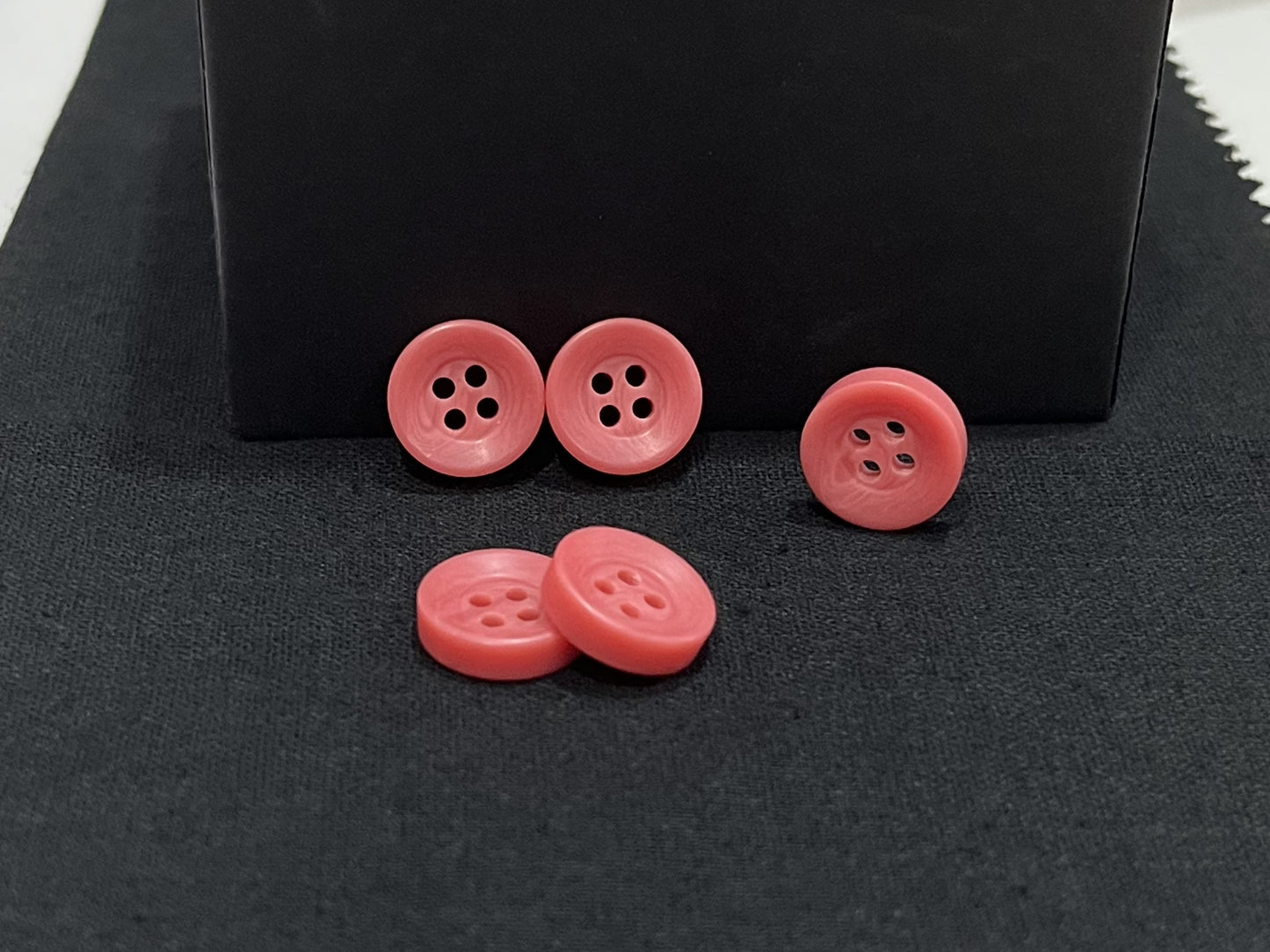 Rust Pink Corozo Imitation Buttons, Recycled Plastic, 12.7mm (20L). 4-Hole Sew On for Shirts, Blouses, Kids Clothes, Apparel, Sewing, Crafts