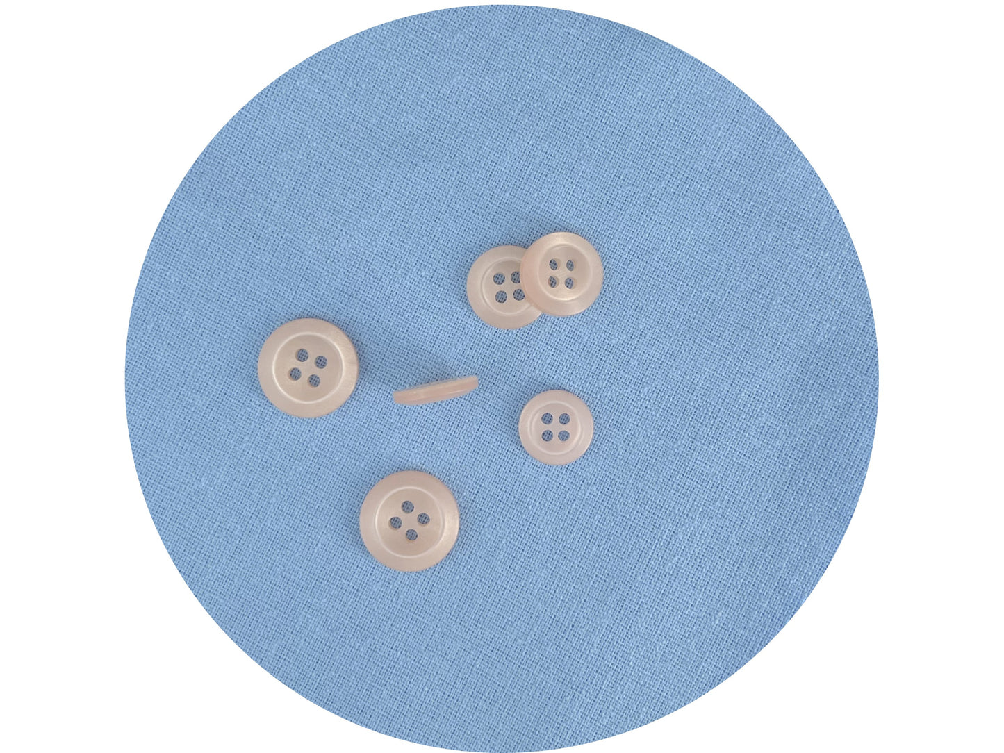 Pink Pearl Imitation Buttons, Recycled Plastic, 11.5mm-15mm (18L-24L), 4-Hole Sew On for Shirts, Pants, Blouses, Dresses & Craft projects