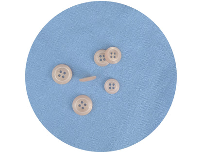 Pink Pearl Imitation Buttons, Recycled Plastic, 11.5mm-15mm (18L-24L), 4-Hole Sew On for Shirts, Pants, Blouses, Dresses & Craft projects
