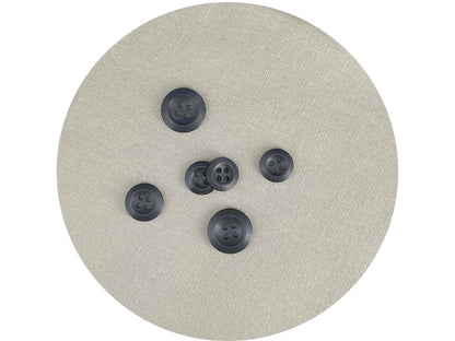 Navy Blue Pearl Imitation Buttons, Recycled Plastic, 11.5mm-15mm (18L-24L), 4-Hole Sew On for Shirts, Pants, Blouses, Dresses & Crafts