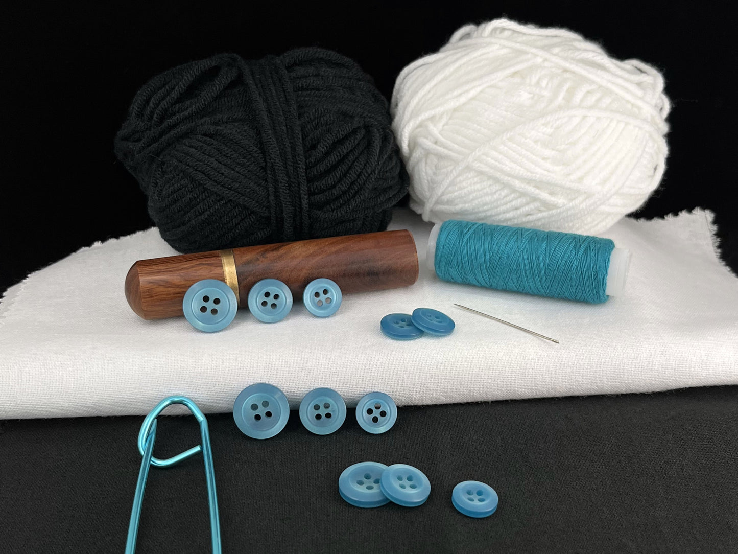 Light Blue Pearl Imitation Buttons, Recycled Plastic, 11.5mm-15mm (18L-24L), 4-Hole Sew On for Shirts, Pants, Blouses, Dresses & Crafts