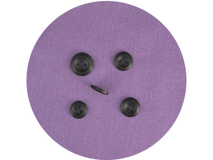 Black Pearl Imitation Buttons, Recycled Plastic, 11.5mm-15mm (18L-24L), 4-Hole Sew On for Shirts, Pants, Blouses, Dresses & Crafts