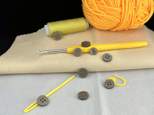 Light Neutral Rimmed Pearl Imitation Buttons with Beautiful Effect, 9mm-11.5mm (14L-18L). 4-Hole Sew On for Shirts, Blouses & Apparel