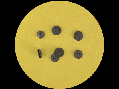Silver Grey Rimmed Pearl Imitation Buttons with Beautiful Effect, 9mm-11.5mm (14L-18L). 4-Hole Sew On for Shirts, Blouses & Apparel