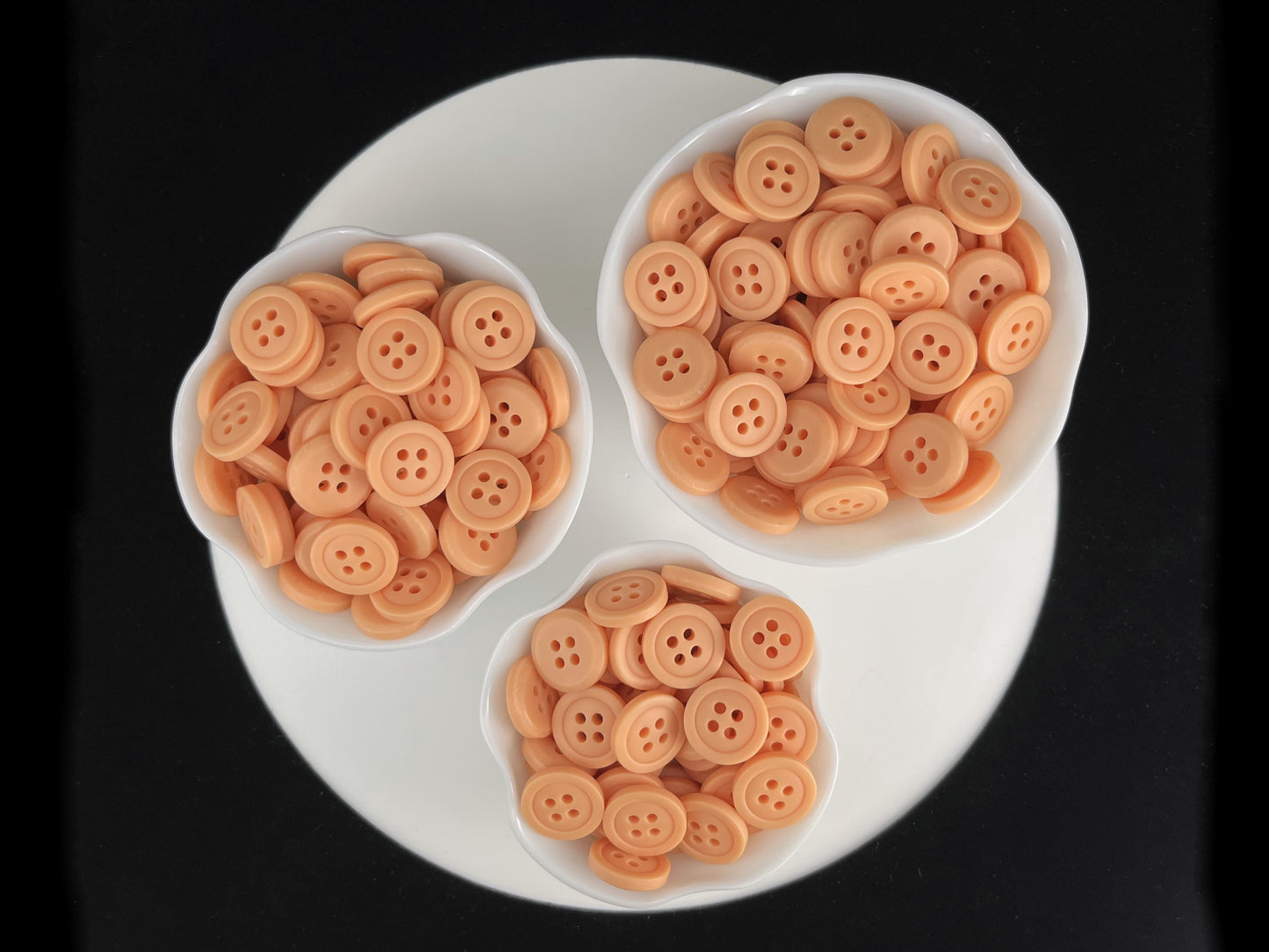 Premium Apricot Buttons, Recycled Plastic, 12.7mm (20L). 4-Hole Sew On for Shirts, Pants, Blouses, Dresses, Skirts, Apparel, Kids Clothes
