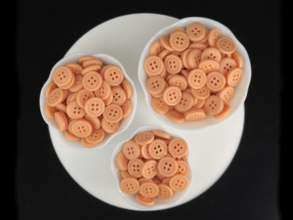 Premium Apricot Buttons, Recycled Plastic, 12.7mm (20L). 4-Hole Sew On for Shirts, Pants, Blouses, Dresses, Skirts, Apparel, Kids Clothes