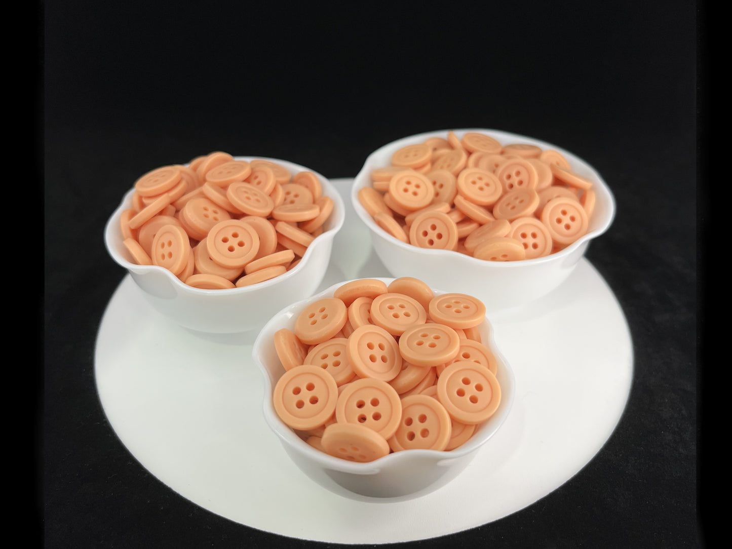Premium Apricot Buttons, Recycled Plastic, 12.7mm (20L). 4-Hole Sew On for Shirts, Pants, Blouses, Dresses, Skirts, Apparel, Kids Clothes