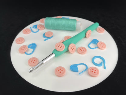 Pastel Pink Buttons, Recycled Plastic, 12.7mm (20L). 4-Hole Sew On for Shirts, Pants, Blouses, Dresses, Skirts, Apparel, Kids Clothes