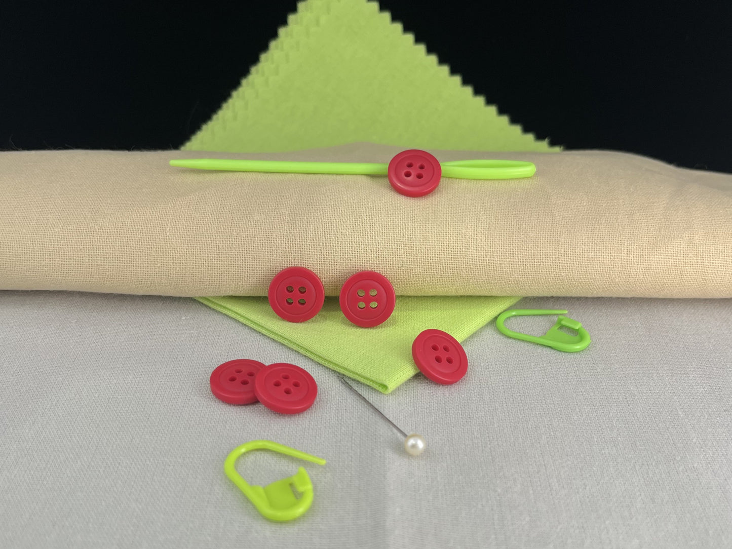 Vibrant Red Buttons, Recycled Plastic, 12.7mm (20L). 4-Hole Sew On for Shirts, Pants, Blouses, Dresses, Skirts, Apparel, Kids Clothes
