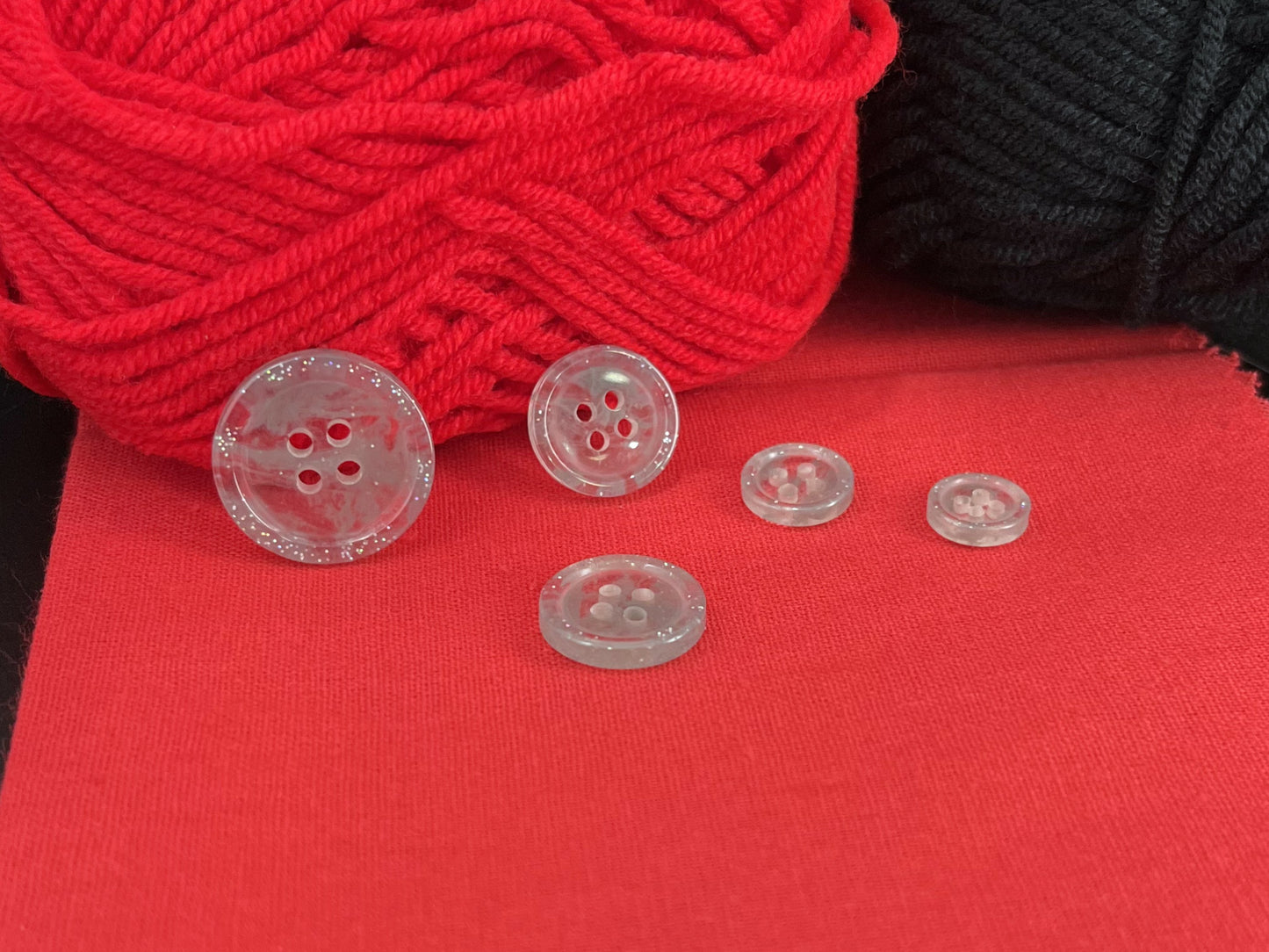 Grey Marbled Pattern Buttons, Multi-Colored. 10-20mm (16L-32L). Recycled Plastic, 4-Hole Sew On for Shirts, Dresses, Coats, Jackets