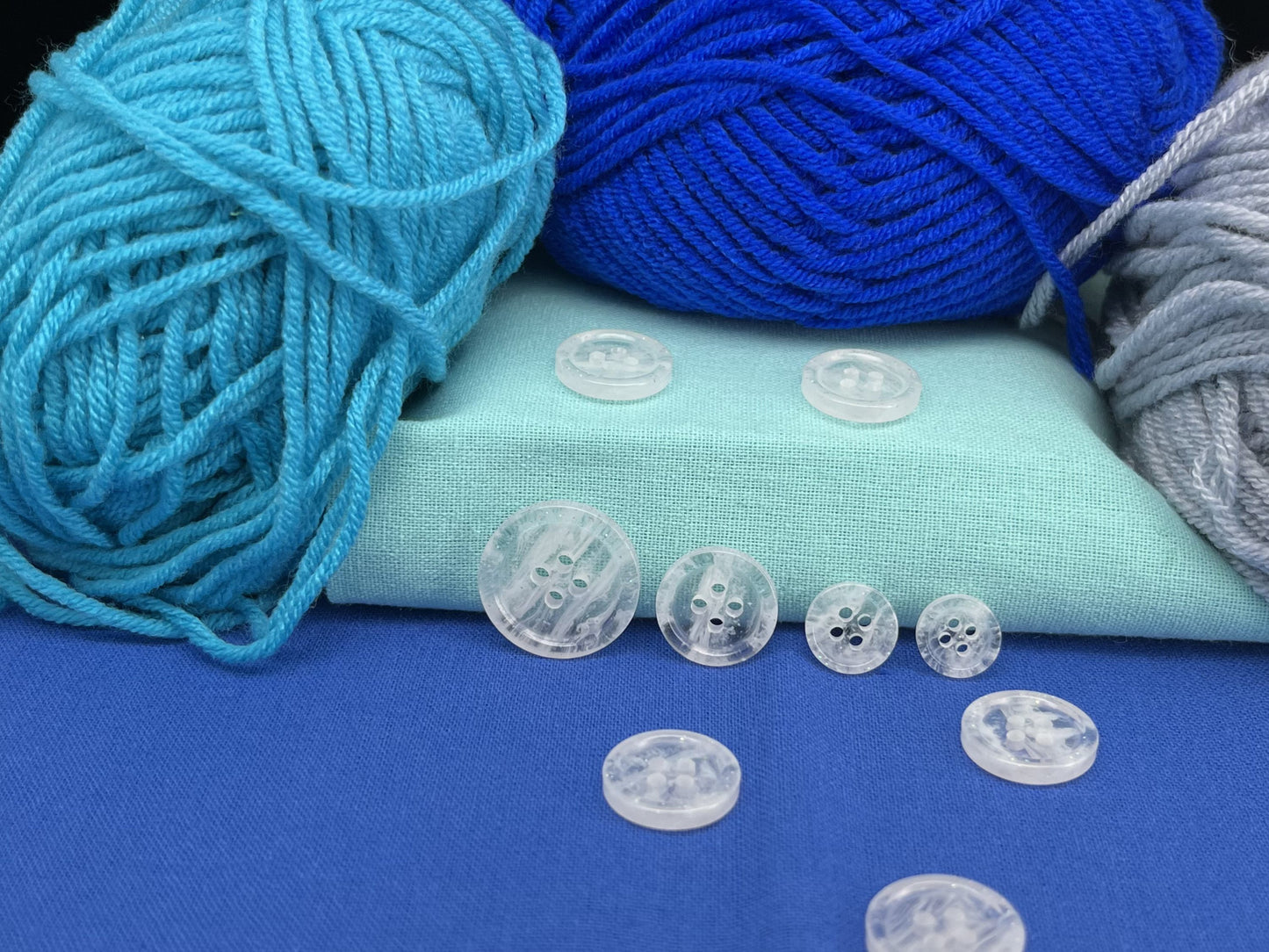 Off-White Marbled Pattern Buttons, Multi-Colored. 10-20mm (16L-32L). Recycled Plastic, 4-Hole Sew On for Shirts, Dresses, Coats, Jackets