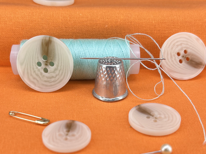 Natural Cream Horn Imitation Buttons, 15-25mm (24L-40L). 4-Hole Sew On for Pants, Dresses, Coats, Jackets, Sweaters & Crafts