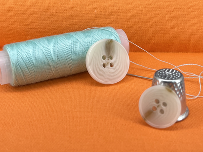 Natural Cream Horn Imitation Buttons, 15-25mm (24L-40L). 4-Hole Sew On for Pants, Dresses, Coats, Jackets, Sweaters & Crafts