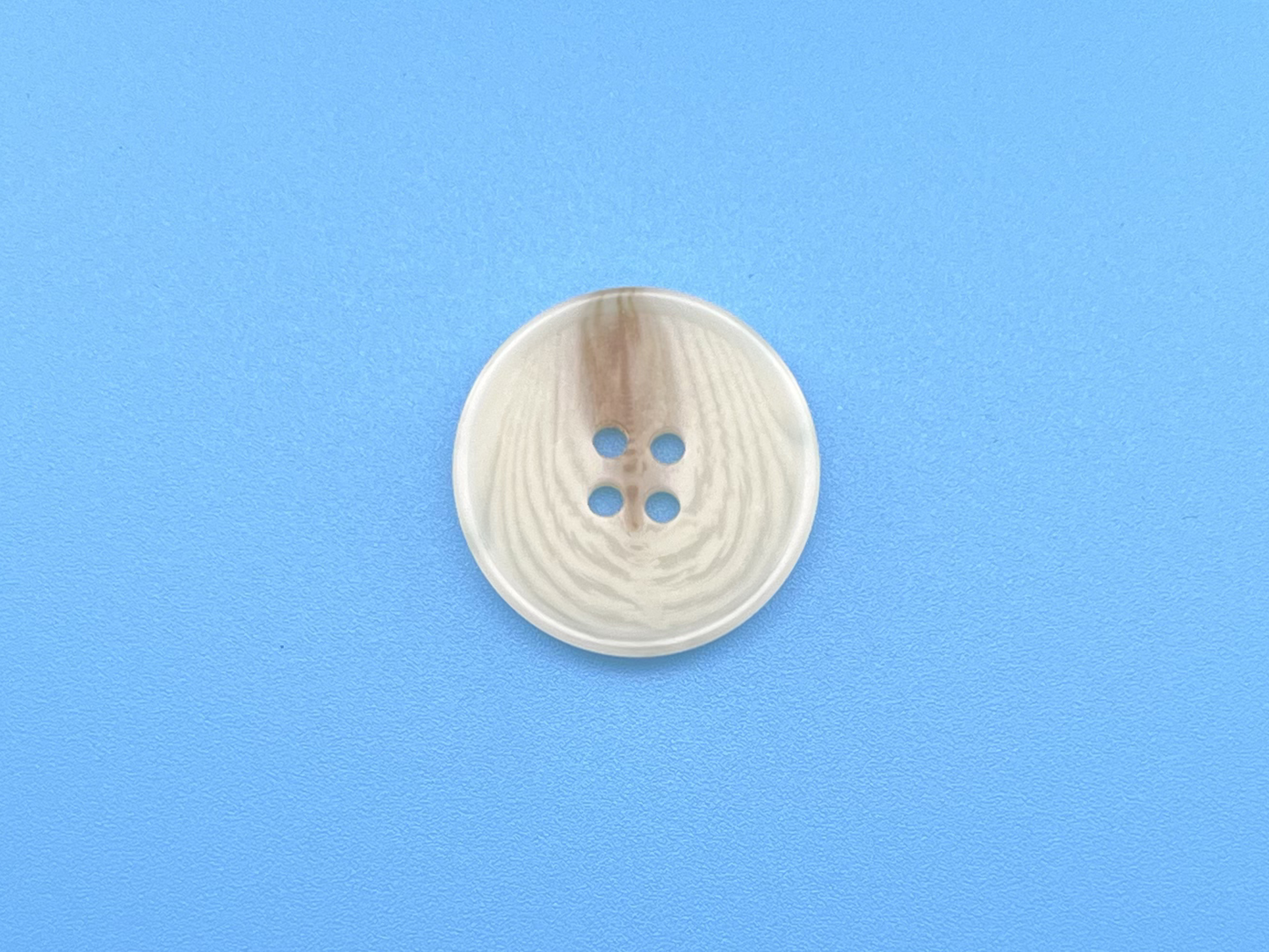 Natural Cream Horn Imitation Buttons, 15-25mm (24L-40L). 4-Hole Sew On for Pants, Dresses, Coats, Jackets, Sweaters & Crafts