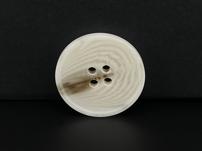 Natural Cream Horn Imitation Buttons, 15-25mm (24L-40L). 4-Hole Sew On for Pants, Dresses, Coats, Jackets, Sweaters & Crafts