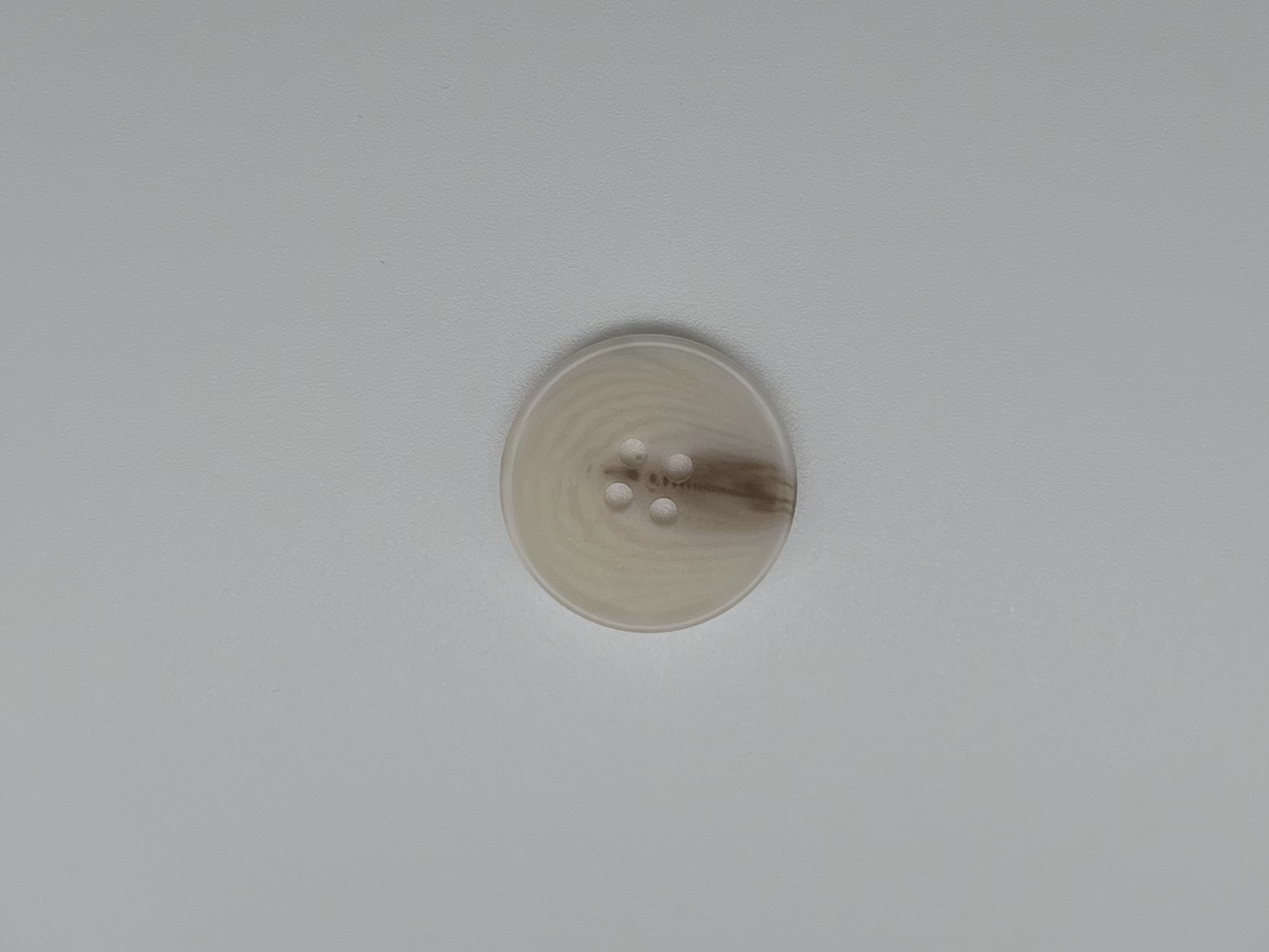 Natural Cream Horn Imitation Buttons, 15-25mm (24L-40L). 4-Hole Sew On for Pants, Dresses, Coats, Jackets, Sweaters & Crafts