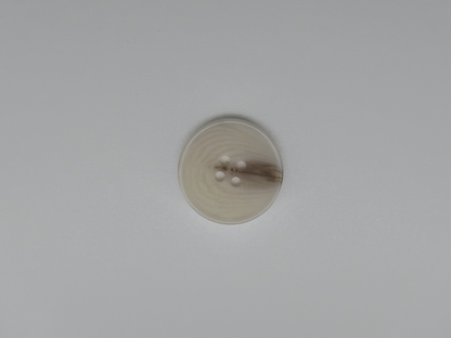 Natural Cream Horn Imitation Buttons, 15-25mm (24L-40L). 4-Hole Sew On for Pants, Dresses, Coats, Jackets, Sweaters & Crafts