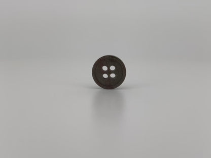 Silver Grey Rimmed Pearl Imitation Buttons with Beautiful Effect, 9mm-11.5mm (14L-18L). 4-Hole Sew On for Shirts, Blouses & Apparel