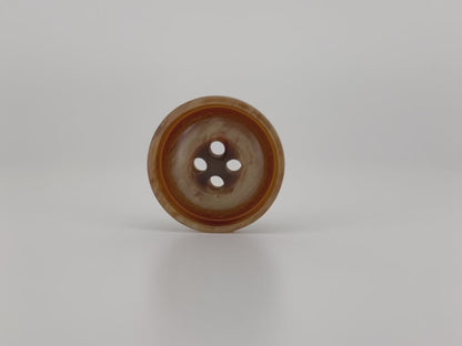 Brown Vintage Look Pearl Imitation Buttons, 15mm & 20mm (24L & 32L). 4-Hole Sew On for Suits, Pants, Dresses, Coats, Jackets & Sweaters