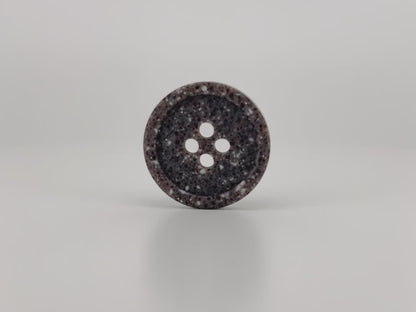Coffee Brown Stone Imitation Buttons, 10-20mm (16L-32L). Recycled Plastic, 4-Hole Sew On for Shirts, Pants, Dresses, Coats, Jackets
