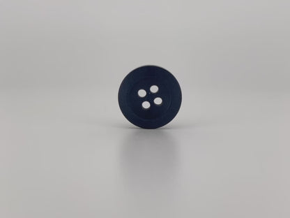 Navy Blue Pearl Imitation Buttons, Recycled Plastic, 11.5mm-15mm (18L-24L), 4-Hole Sew On for Shirts, Pants, Blouses, Dresses & Crafts