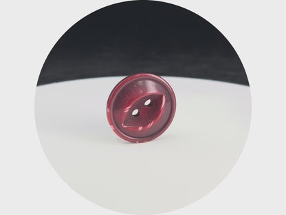 Bordeaux Red Fish Eye Pearl Imitation Buttons, Multi-Colored, 18-23mm (28L, 32L & 36L). 2-Hole Sew On for Jackets, Coats, Apparel, Crafts