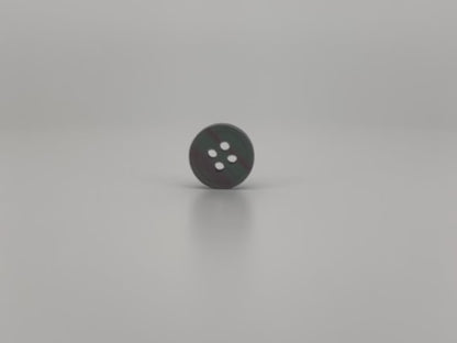 Light Grey Rimmed Pearl Imitation Buttons with Beautiful Effect, 9mm & 10mm (14L & 16L). 4-Hole Sew On for Shirts, Blouses & Apparel