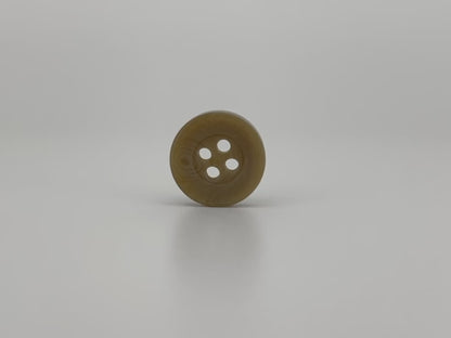 Stone Beige Corozo Imitation Buttons, Recycled Plastic, 12.7mm (20L). 4-Hole Sew On for Shirts, Apparel, Sewing, Crafts