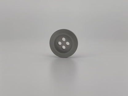Grey Pearl Imitation Buttons, Recycled Plastic, 11.5mm-15mm (18L-24L), 4-Hole Sew On for Shirts, Pants, Blouses, Dresses & Crafts
