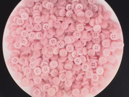Pink Pearl Imitation Buttons, Recycled Plastic, 11.5mm-15mm (18L-24L), 4-Hole Sew On for Shirts, Pants, Blouses, Dresses & Craft projects