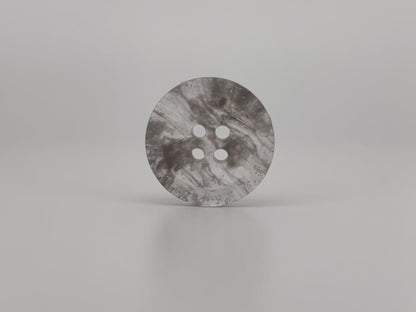 Grey Marbled Pattern Buttons, Multi-Colored. 10-20mm (16L-32L). Recycled Plastic, 4-Hole Sew On for Shirts, Dresses, Coats, Jackets