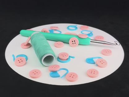 Pastel Pink Buttons, Recycled Plastic, 12.7mm (20L). 4-Hole Sew On for Shirts, Pants, Blouses, Dresses, Skirts, Apparel, Kids Clothes