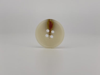 Natural Cream Horn Imitation Buttons, 15-25mm (24L-40L). 4-Hole Sew On for Pants, Dresses, Coats, Jackets, Sweaters & Crafts