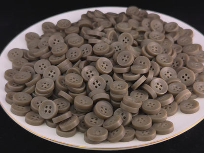 Stone Beige Corozo Imitation Buttons, Recycled Plastic, 12.7mm (20L). 4-Hole Sew On for Shirts, Apparel, Sewing, Crafts