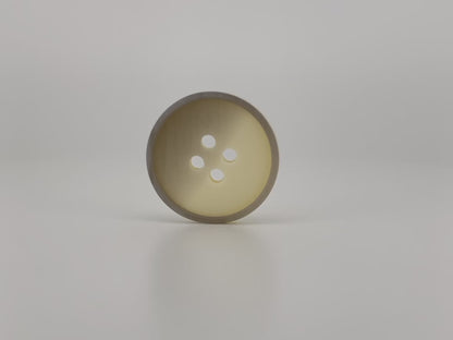 Off-White Pearlized Horn Imitation Buttons, 15mm & 20mm (24L & 32L). 4-Hole Sew On for Suits, Pants, Dresses, Coats, Jackets & Sweaters