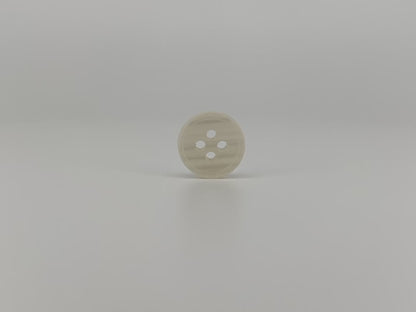 White Rimmed Pearl Imitation Buttons with Beautiful Effect, 9mm-11.5mm (14L-18L). 4-Hole Sew On for Shirts, Blouses & Apparel
