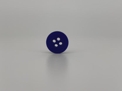 Navy Blue Buttons, Recycled Plastic, 12.7mm (20L). 4-Hole Sew On for Shirts, Pants, Blouses, Dresses, Skirts, Apparel, Kids Clothes