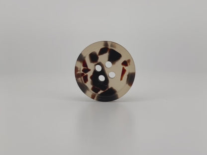 Brown Camouflage Buttons, 15-25mm (24L-40L). Multi Colored. 4-Hole Sew On for Suits, Pants, Dresses, Coats, Jackets & Sweaters