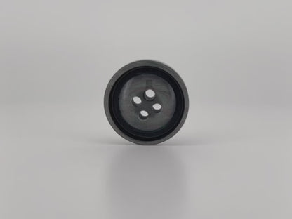 Dark Grey Vintage Look Pearl Imitation Buttons, 15mm & 20mm (24L & 32L). 4-Hole Sew On for Suits, Pants, Dresses, Coats, Jackets & Sweaters