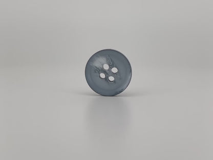 White & Grey Horn Imitation Buttons, Sprayed in Contrast Color, 15mm & 20mm (24L & 32L). 4-Hole Sew On for Suits, Pants, Coats & Jackets
