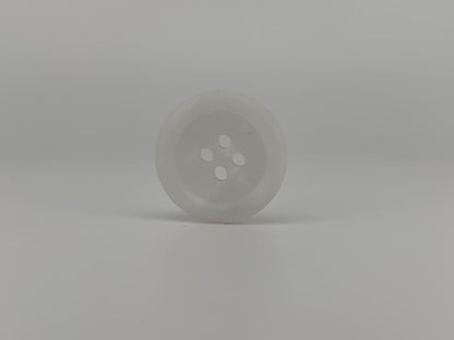 White Horn Imitation Buttons, Two Tones, 15-25mm (24L-40L). 4-Hole Sew On for Suits, Pants, Dresses, Coats, Jackets & Sweaters