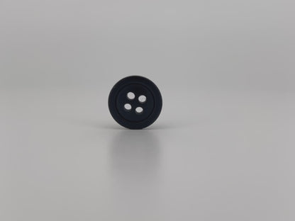 Premium Black Buttons, Recycled Plastic, 12.7mm (20L). 4-Hole Sew On for Shirts, Pants, Blouses, Dresses, Skirts, Apparel, Kids Clothes
