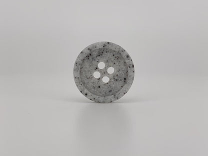 Light Grey Stone Imitation Buttons, 10-20mm (16L-32L). Recycled Plastic, 4-Hole Sew On for Shirts, Pants, Dresses, Coats, Jackets