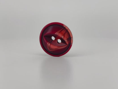 Bordeaux Red Fish Eye Pearl Imitation Buttons, Multi-Colored, 18-23mm (28L, 32L & 36L). 2-Hole Sew On for Jackets, Coats, Apparel, Crafts