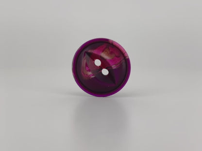 Dark Purple Fish Eye Pearl Imitation Buttons, Multi-Colored, 18-23mm (28L, 32L & 36L). 2-Hole Sew On for Jackets, Coats, Apparel, Crafts
